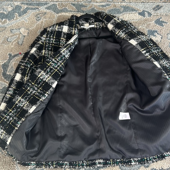 NWT Veronica Beard Crispin Coat Black Multi Size 2 - Picture 7 of 9